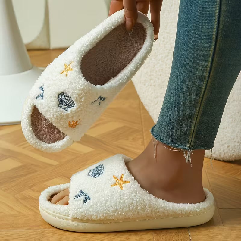 Beach Shell Cozy Slippers