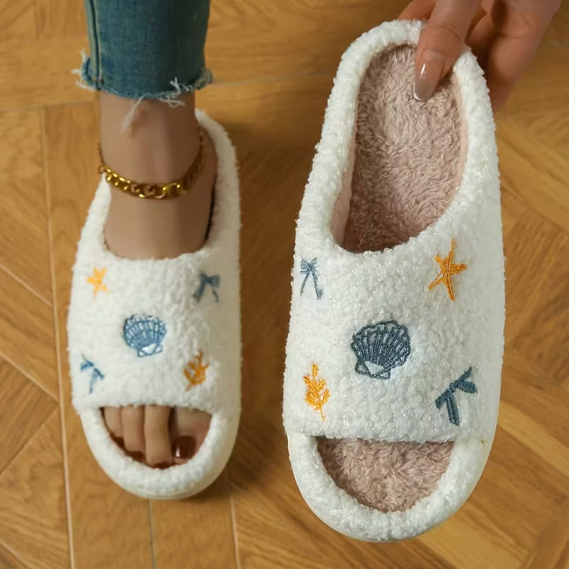 Beach Shell Cozy Slippers