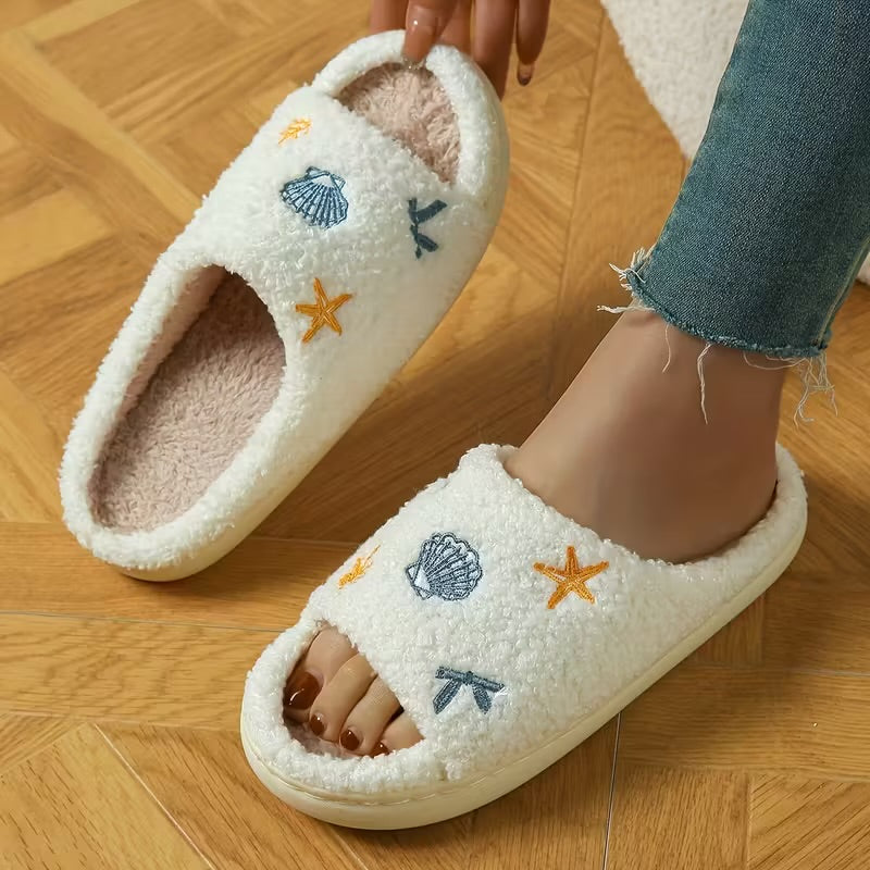 Beach Shell Cozy Slippers