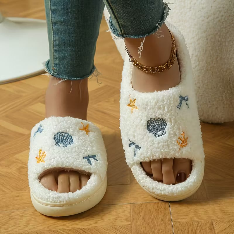 Beach Shell Cozy Slippers